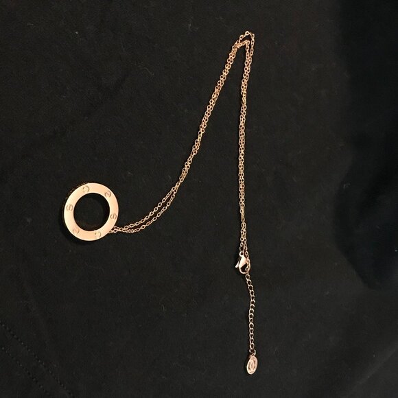 Necklace Pendant  - Rose Gold Color - Costume Jewelry - Picture 13 of 14